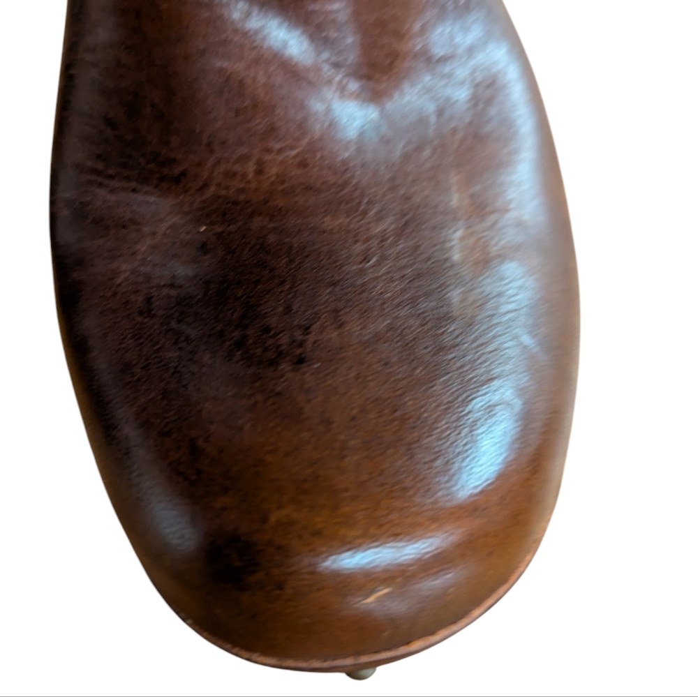 UGG Lynnea Fold Over Sheepskin Lined Brown Leather Boots Size 5 - Picture 7 of 14